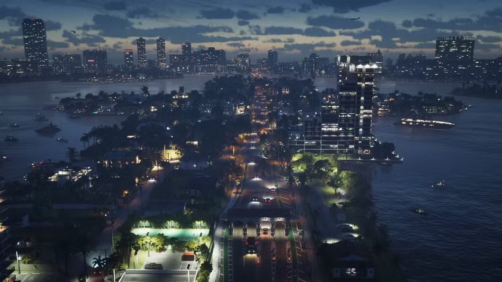 city at night in grand theft auto 6